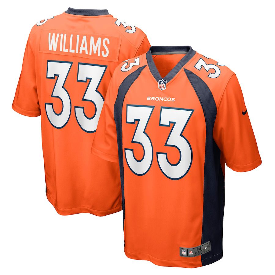 Men Denver Broncos #33 Javonte Williams Nike Orange Game NFL Jersey